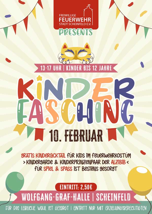 Plakat zum Kinderfasching