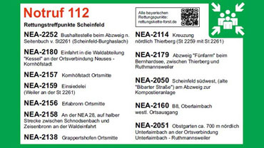 Rettungstreffpunkte
