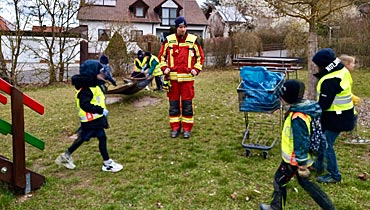 Kinderfeuerwehr beim Ramadama