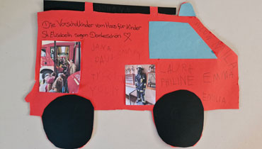 Bild von Kindergartenkindern gemalt